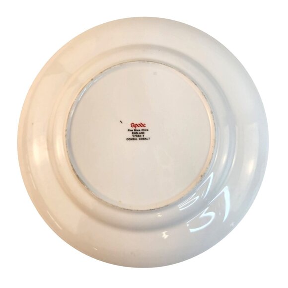 Spode Consul Cobalt Fine Bone China 8-Inch Salad Plate England Y7332-T Gold Trim - Picture 2 of 5